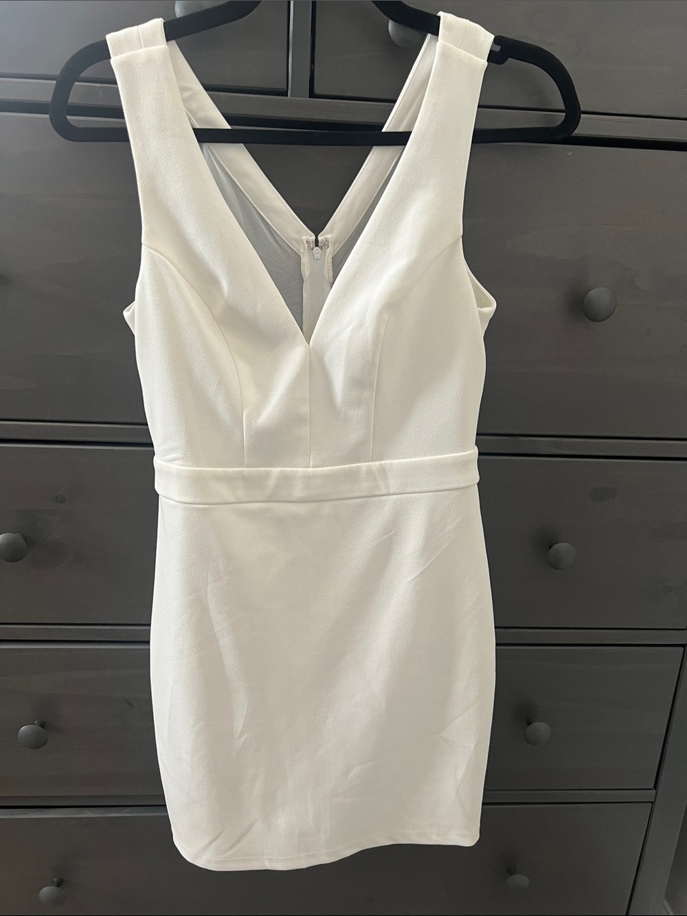 Windsor White V-Neck Sleeveless Mini Dress
